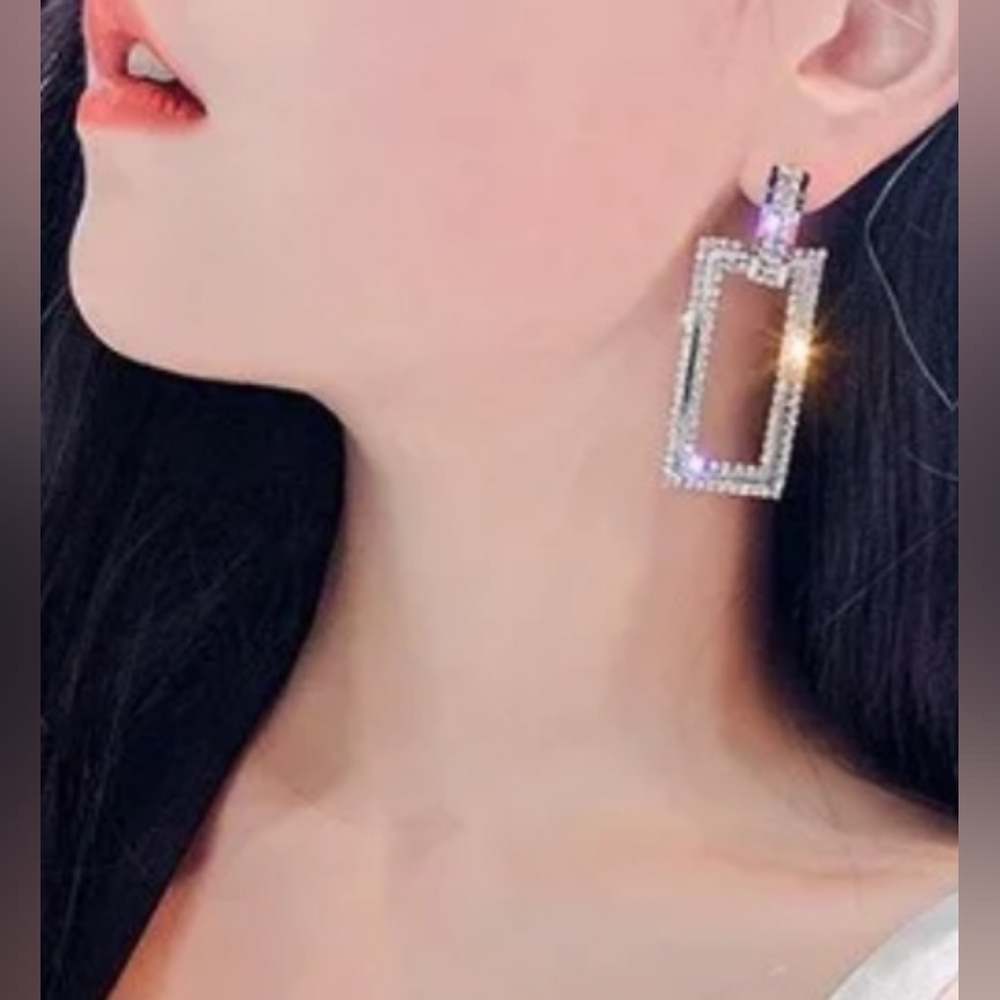 Diamond Geometric Earrings